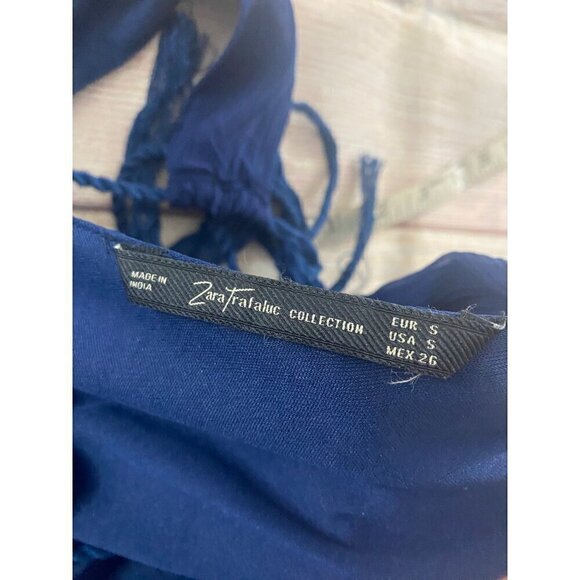 Zara Trafuluc Women's Blue Braided Neck Dress - Small - Picture 12 of 12